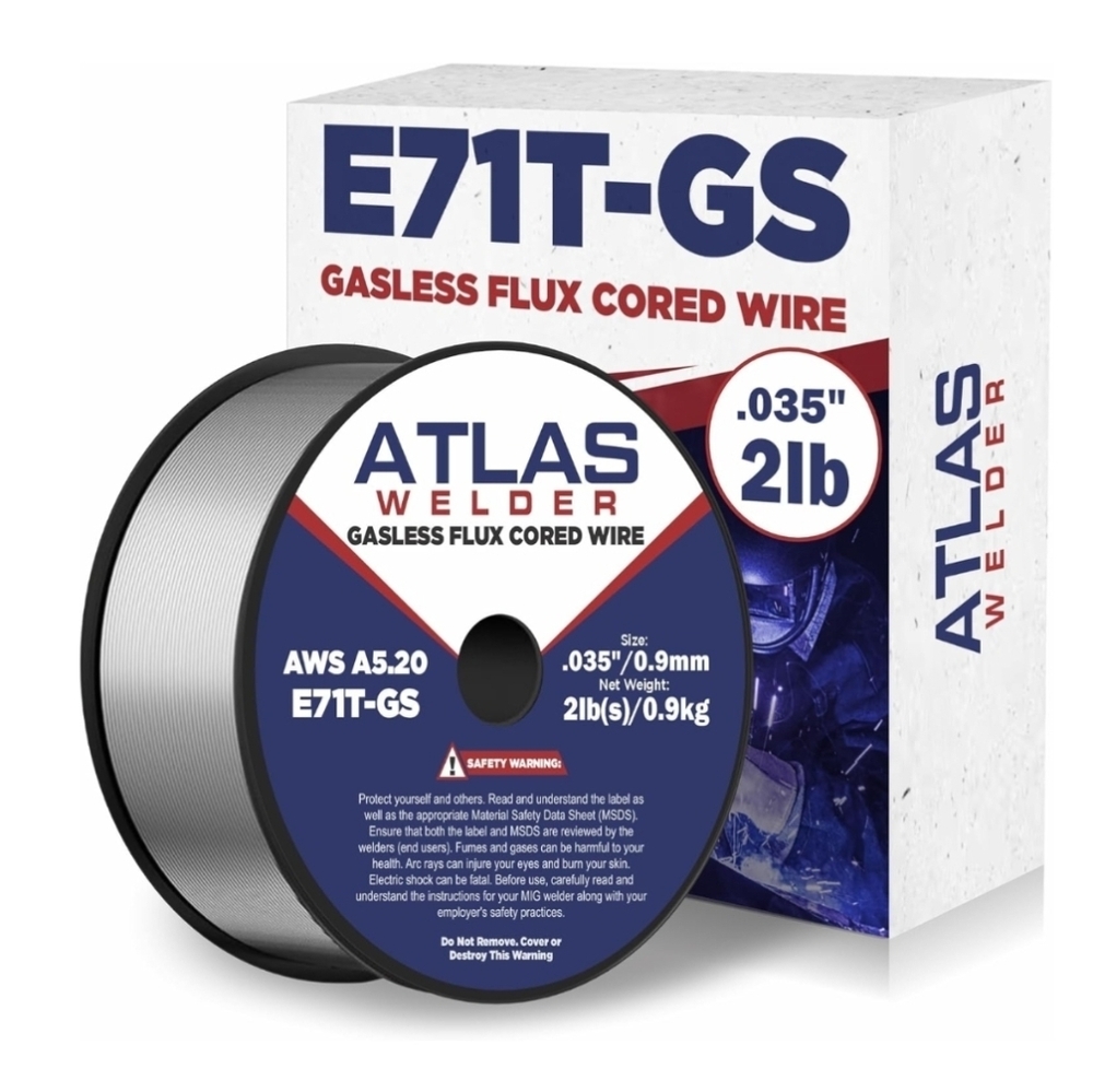Gasless Mild Steel MIG Welding Wire, Flux Core Welding Wire, E71T-GS .035" 2LB